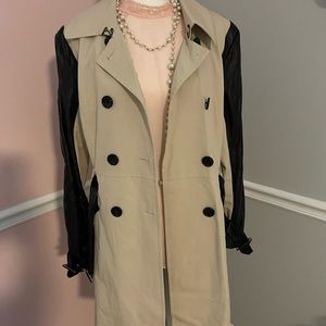 Like new cream colored trench coat